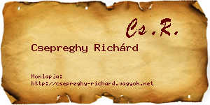 Csepreghy Richárd névjegykártya